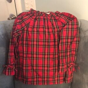 NWOT Crewcuts girls plaid blouse size 14